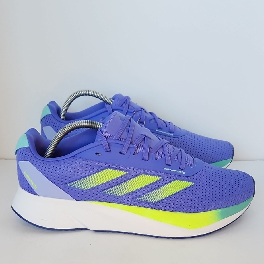 Adidas Blue and Lime Sneakers